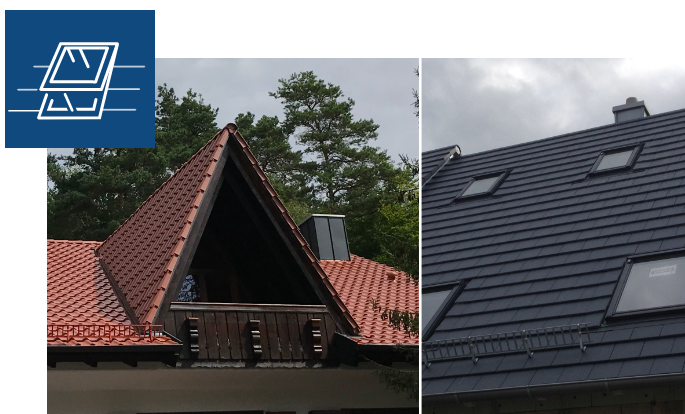 Dachausbau für zwei verschiedene Anwendungsfälle. Dachgaube für erweiterten Wohnraum oder Dachfenster für mehr Licht.